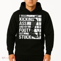 My Foot Got Stuck Broken Leg Cast Bone Injury Recovery Hoodie thumb 2