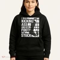 My Foot Got Stuck Broken Leg Cast Bone Injury Recovery Hoodie thumb 5