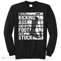 My Foot Got Stuck Broken Leg Cast Bone Injury Recovery Sweatshirt thumb 0