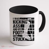 My Foot Got Stuck Broken Leg Cast Bone Injury Recovery Coffee Mug thumb 1
