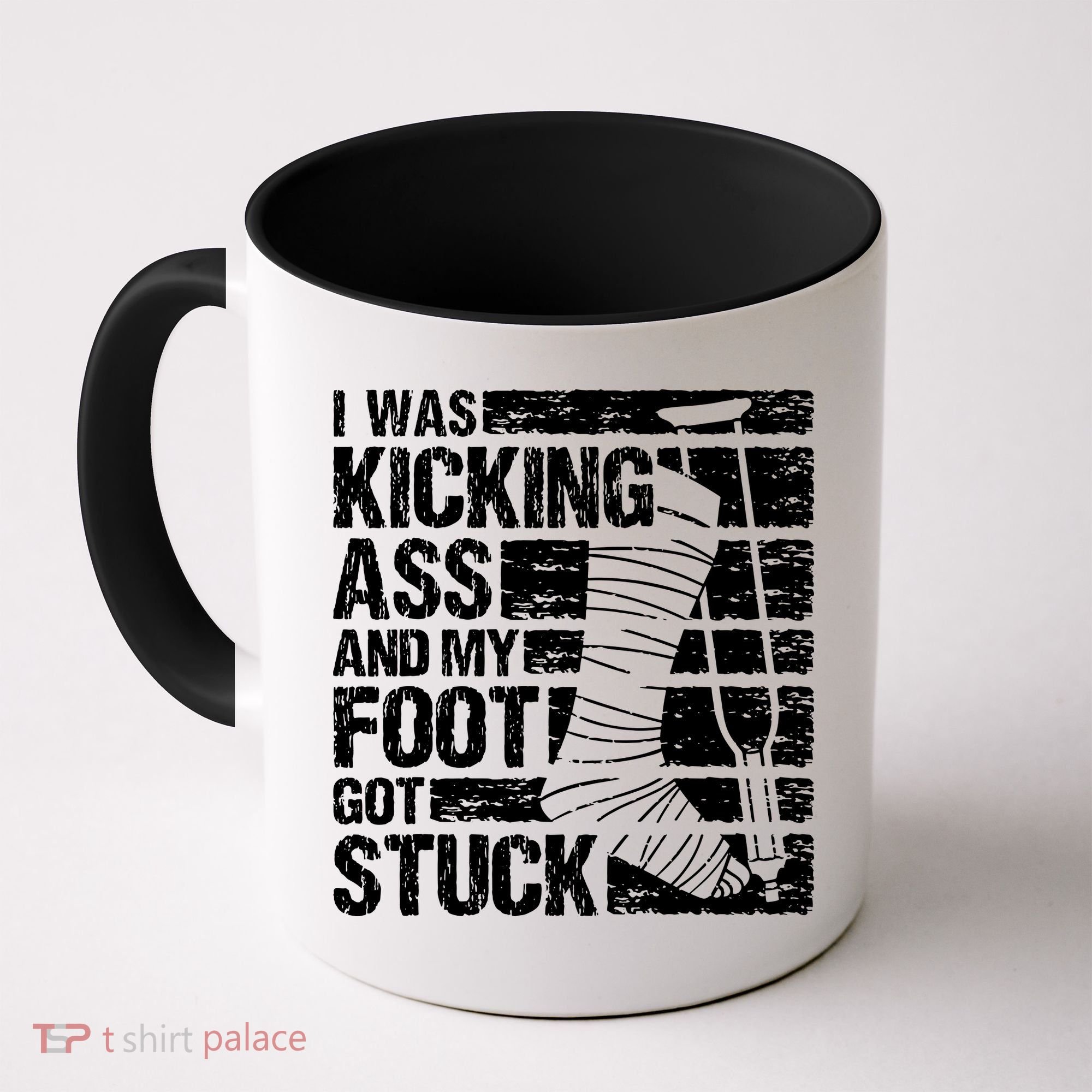My Foot Got Stuck Broken Leg Cast Bone Injury Recovery Coffee Mug