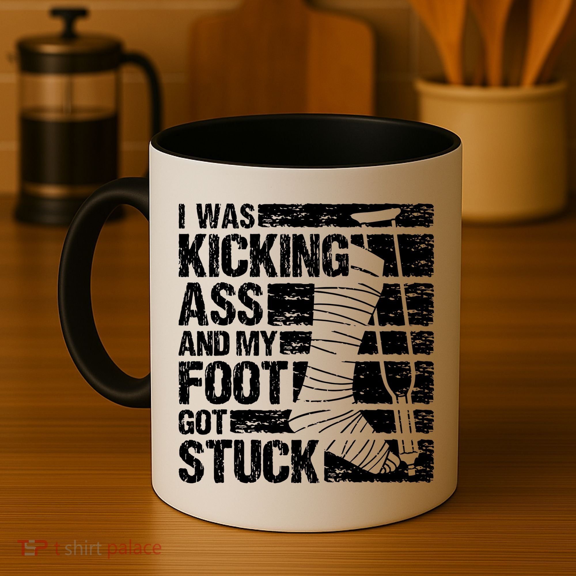 My Foot Got Stuck Broken Leg Cast Bone Injury Recovery Coffee Mug