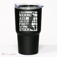 My Foot Got Stuck Broken Leg Cast Bone Injury Recovery Tumbler thumb 0