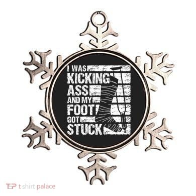 My Foot Got Stuck Broken Leg Cast Bone Injury Recovery Ornament