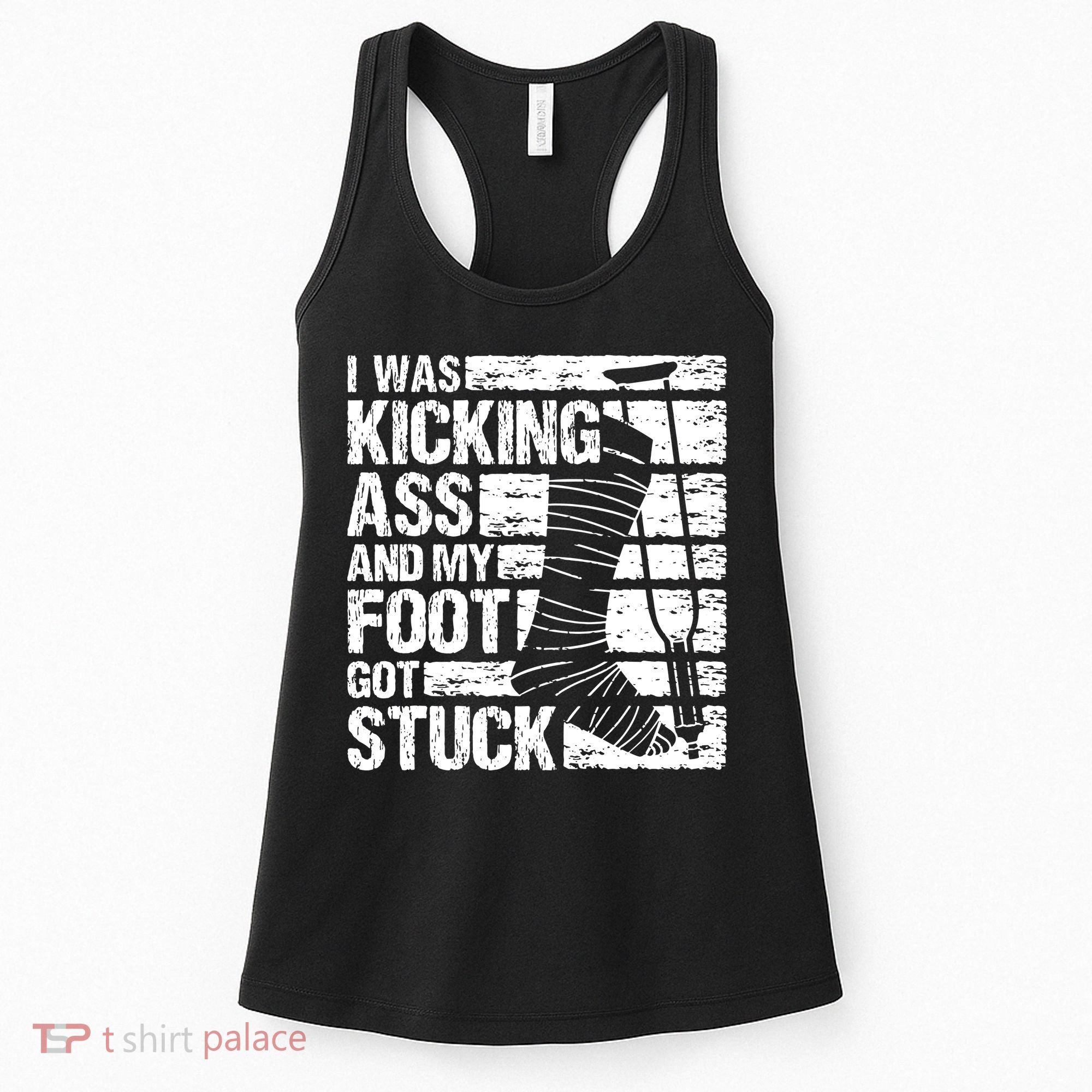 My Foot Got Stuck Broken Leg Cast Bone Injury Recovery Women's Tank Top