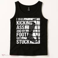 My Foot Got Stuck Broken Leg Cast Bone Injury Recovery Tank Top thumb 2
