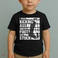 My Foot Got Stuck Broken Leg Cast Bone Injury Recovery Toddler T-Shirt thumb 2