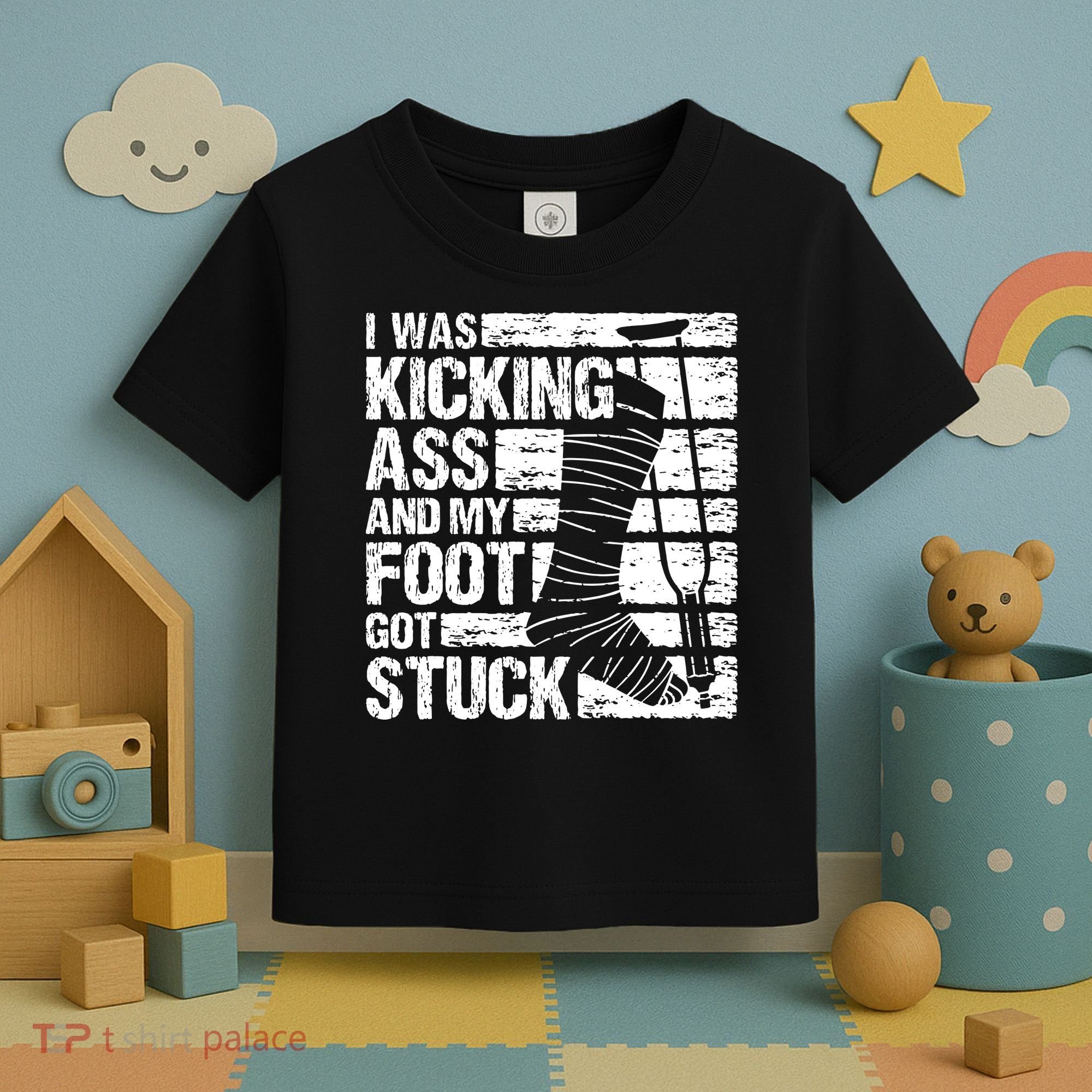 My Foot Got Stuck Broken Leg Cast Bone Injury Recovery Toddler T-Shirt
