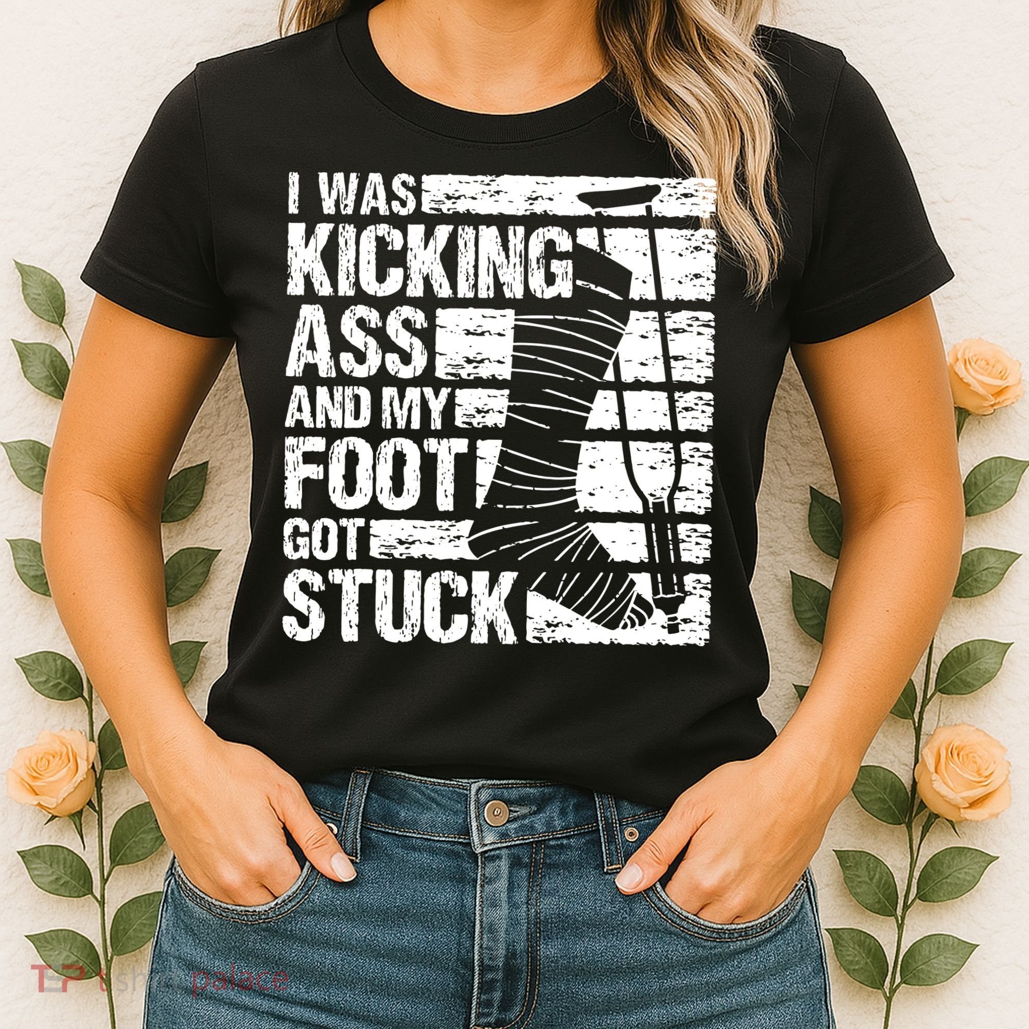 My Foot Got Stuck Broken Leg Cast Bone Injury Recovery Women's T-Shirt