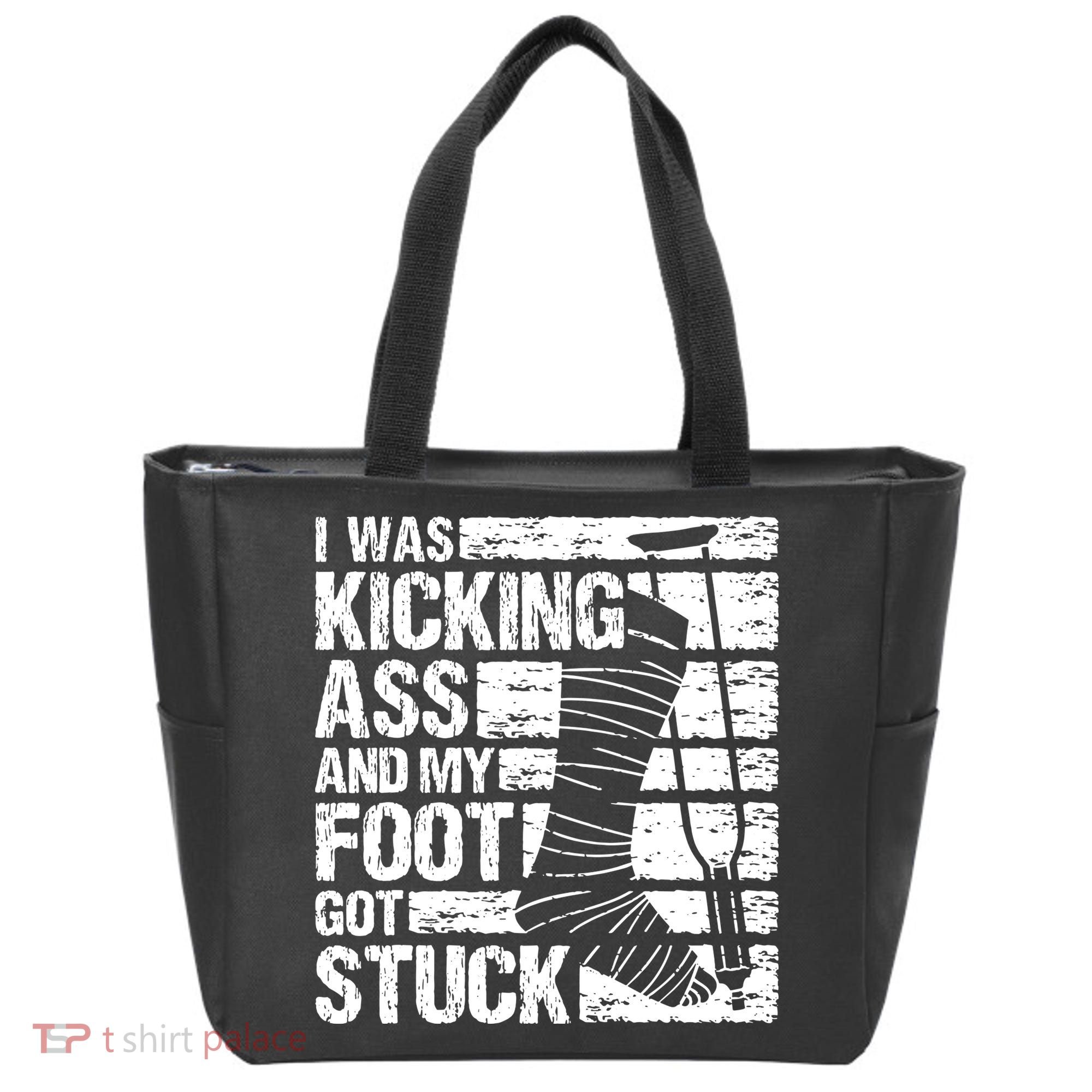 My Foot Got Stuck Broken Leg Cast Bone Injury Recovery Tote Bag