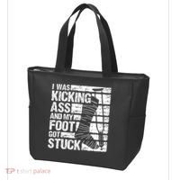 My Foot Got Stuck Broken Leg Cast Bone Injury Recovery Tote Bag thumb 3
