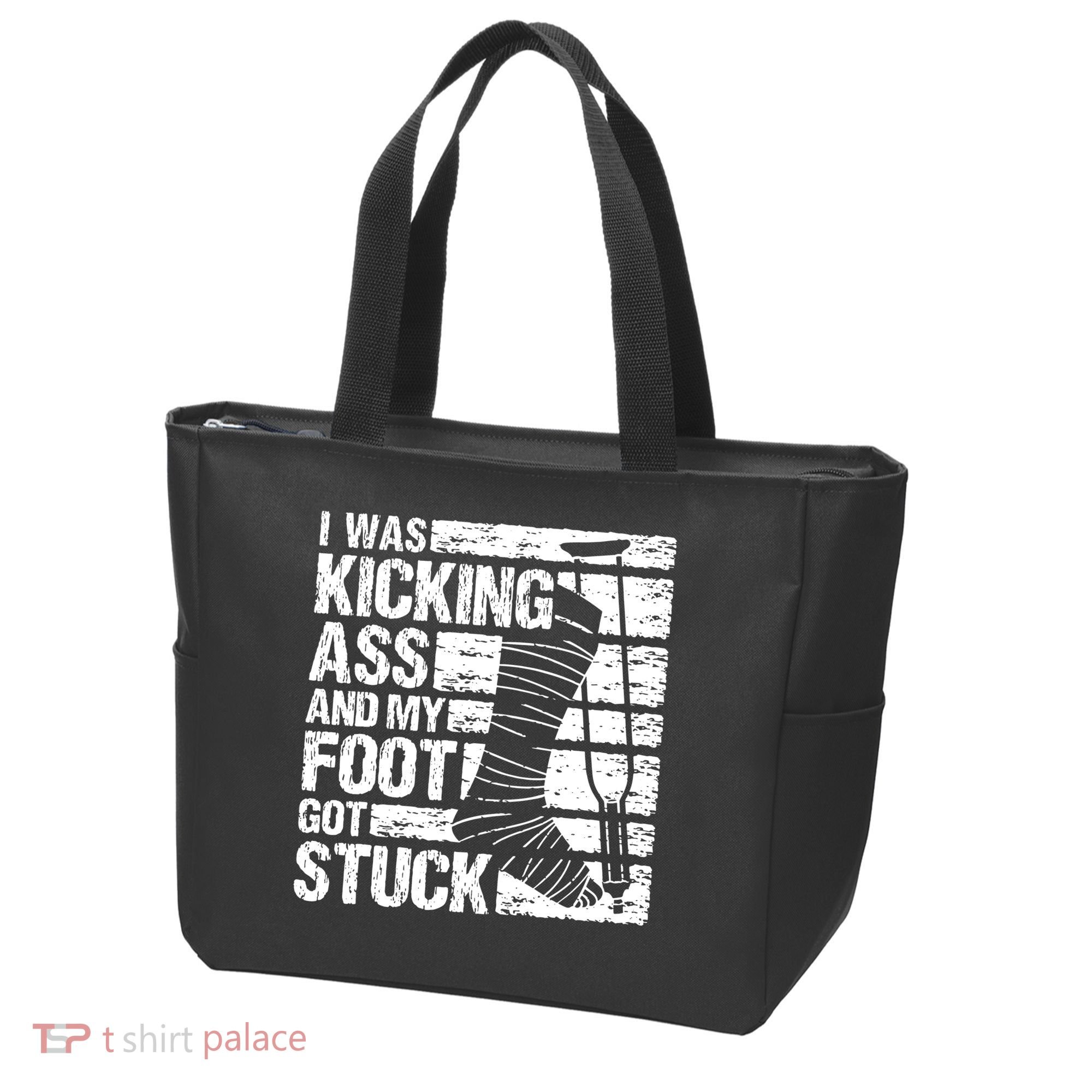 My Foot Got Stuck Broken Leg Cast Bone Injury Recovery Tote Bag