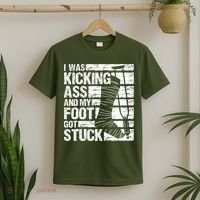 My Foot Got Stuck Broken Leg Cast Bone Injury Recovery T-Shirt thumb 2