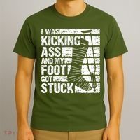 My Foot Got Stuck Broken Leg Cast Bone Injury Recovery T-Shirt thumb 3