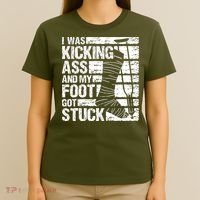 My Foot Got Stuck Broken Leg Cast Bone Injury Recovery T-Shirt thumb 4