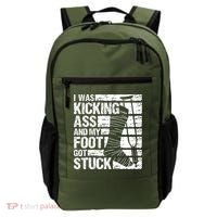 My Foot Got Stuck Broken Leg Cast Bone Injury Recovery Backpack thumb 0