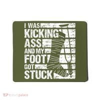 My Foot Got Stuck Broken Leg Cast Bone Injury Recovery Mousepad thumb 0