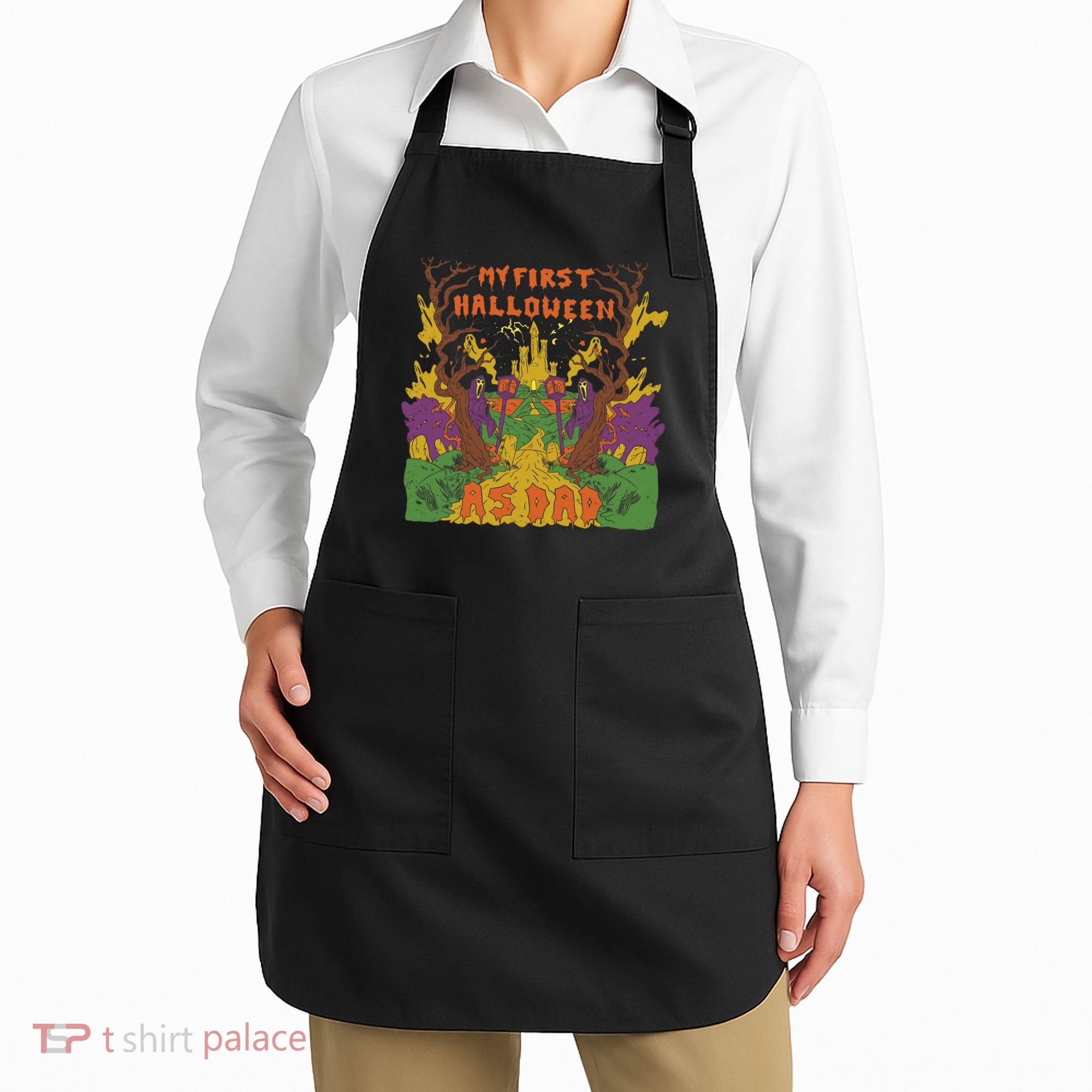 My First Halloween As Dad Apron
