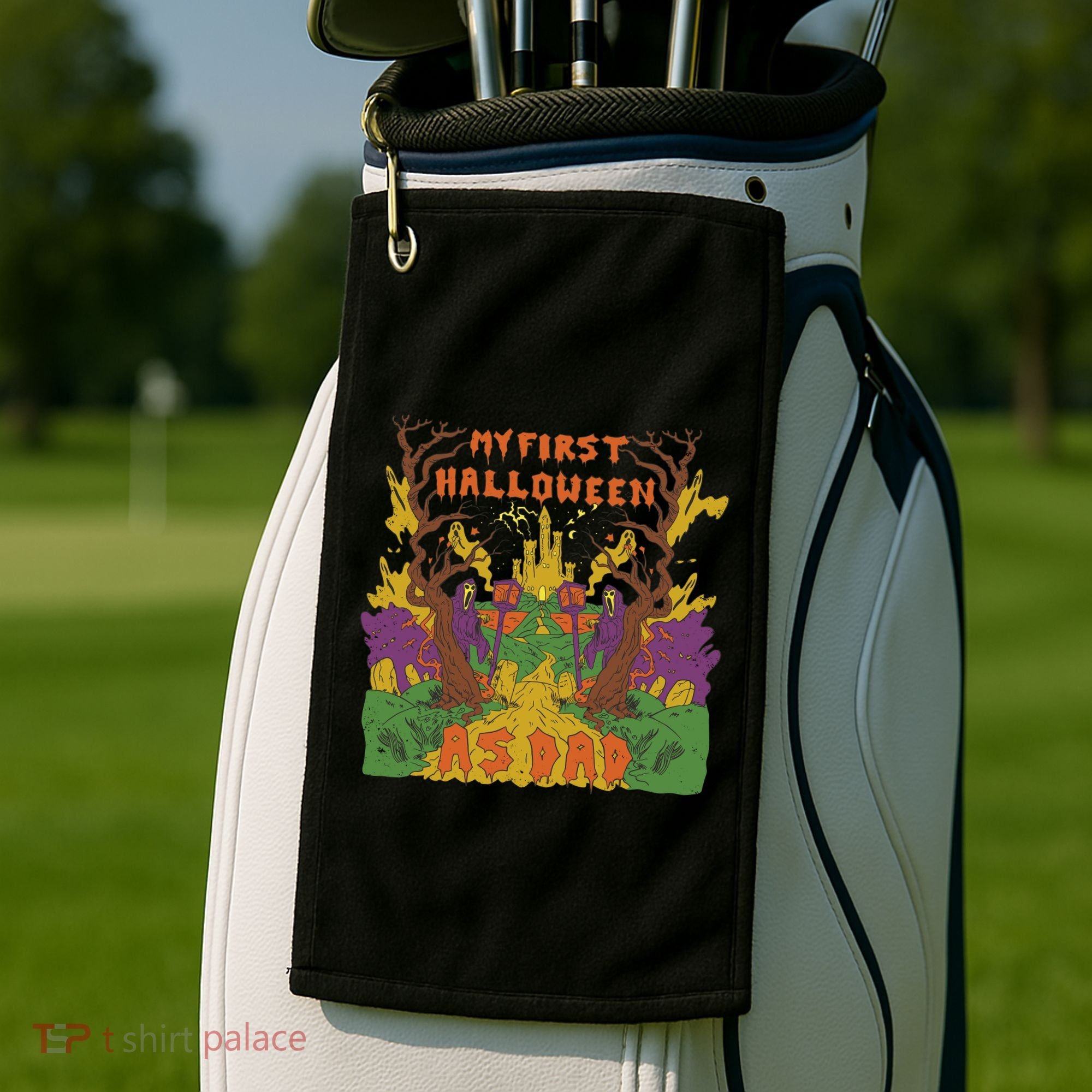 My First Halloween As Dad Golf Towel