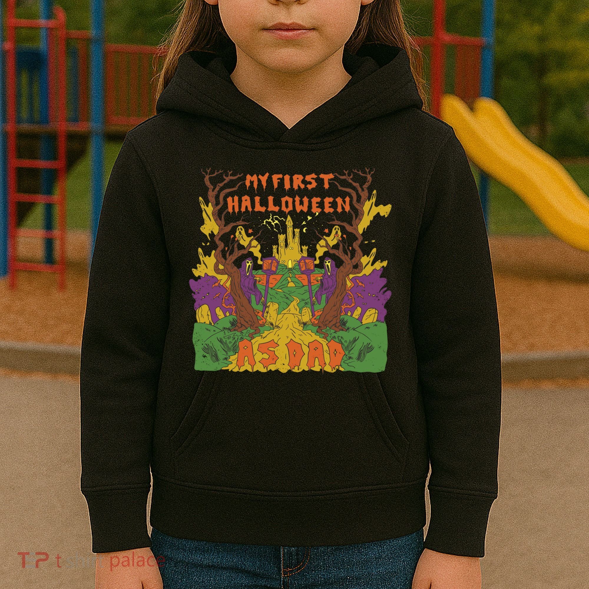 My First Halloween As Dad Kids Hoodie