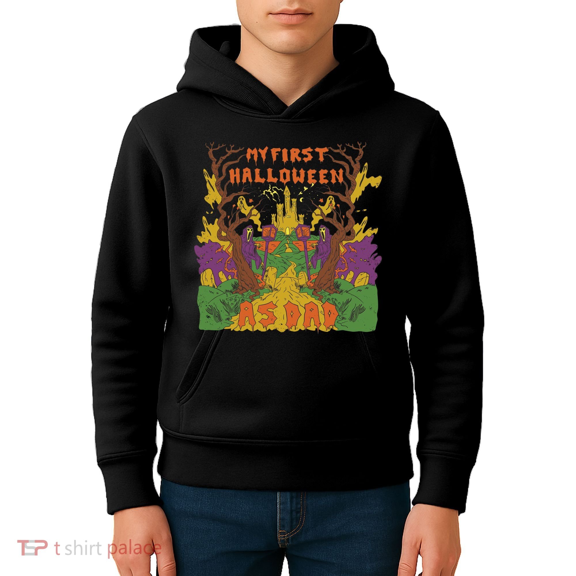 My First Halloween As Dad Kids Hoodie