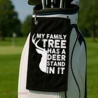 My Family Has A Deer Stand In It Golf Towel thumb 2