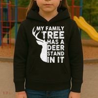 My Family Has A Deer Stand In It Kids Hoodie thumb 3