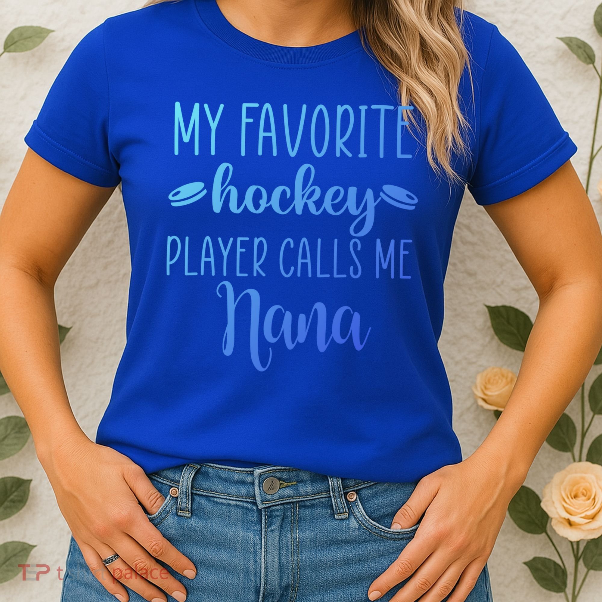 My Favorite Hockey Player Calls Me Nana Gift Women's T-Shirt