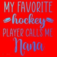 My Favorite Hockey Player Calls Me Nana Gift Santa Hat thumb 1