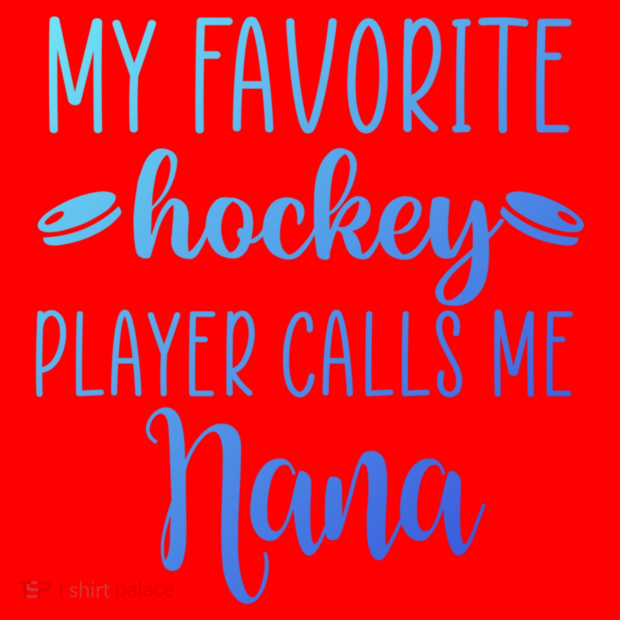 My Favorite Hockey Player Calls Me Nana Gift Santa Hat