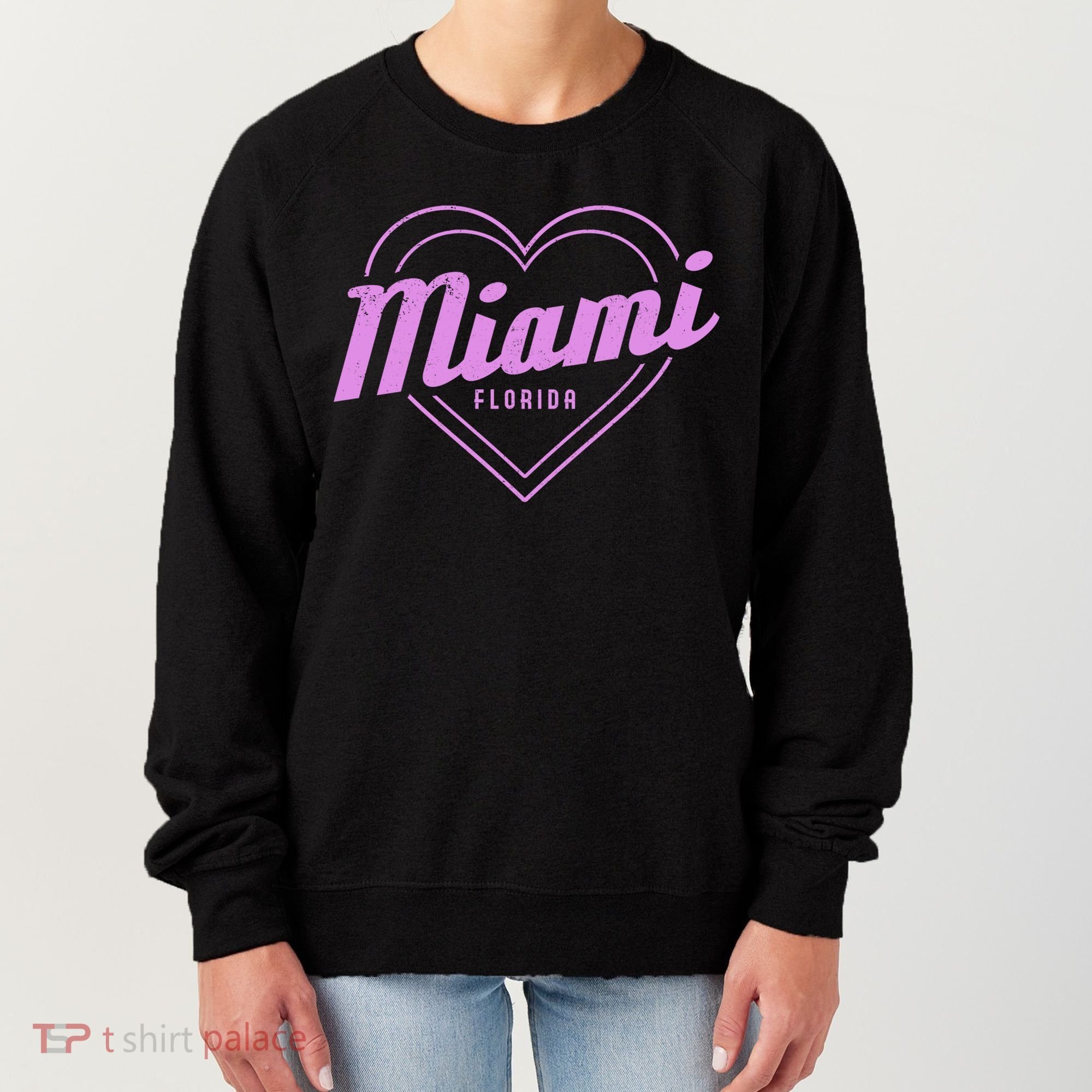 Miami Florida Heart Pride Girls Fl Miami Gift Women's Sweatshirt