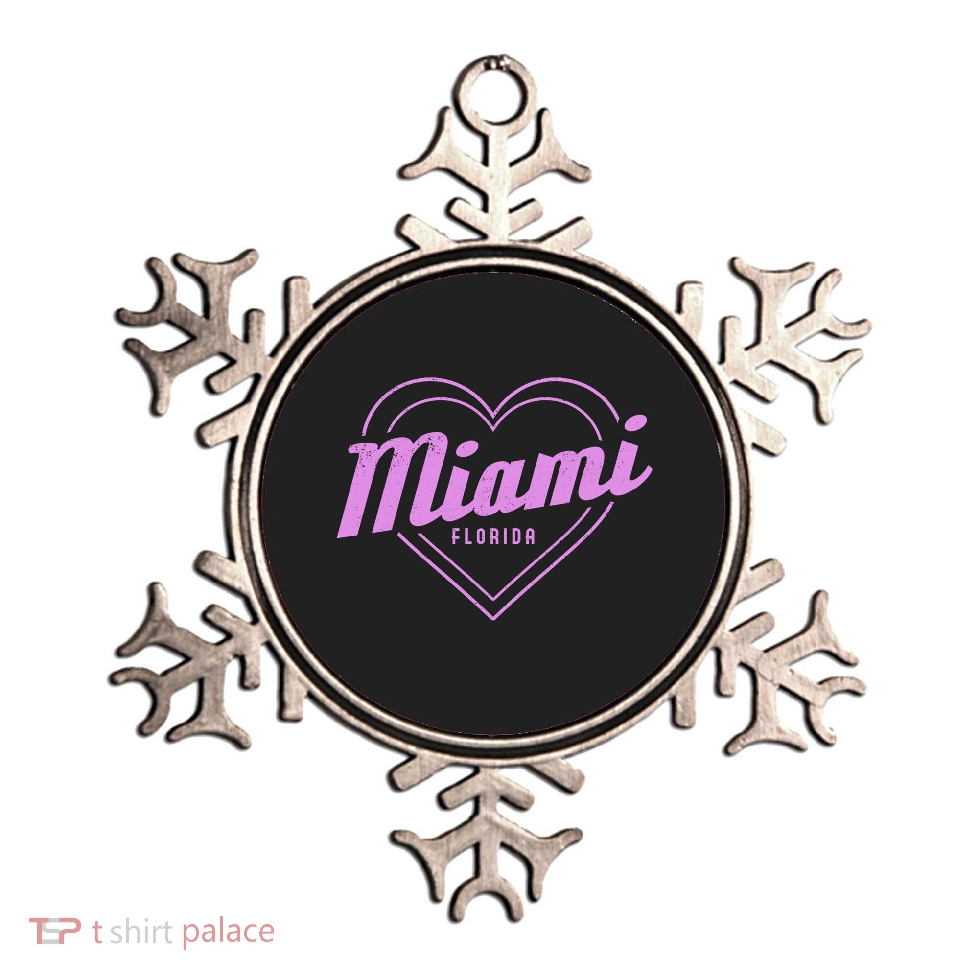Miami Florida Heart Pride Girls Fl Miami Gift Ornament