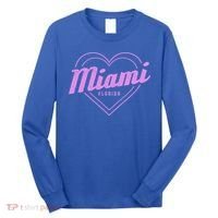 Miami Florida Heart Pride Girls Fl Miami Gift Long Sleeve Shirt thumb 0