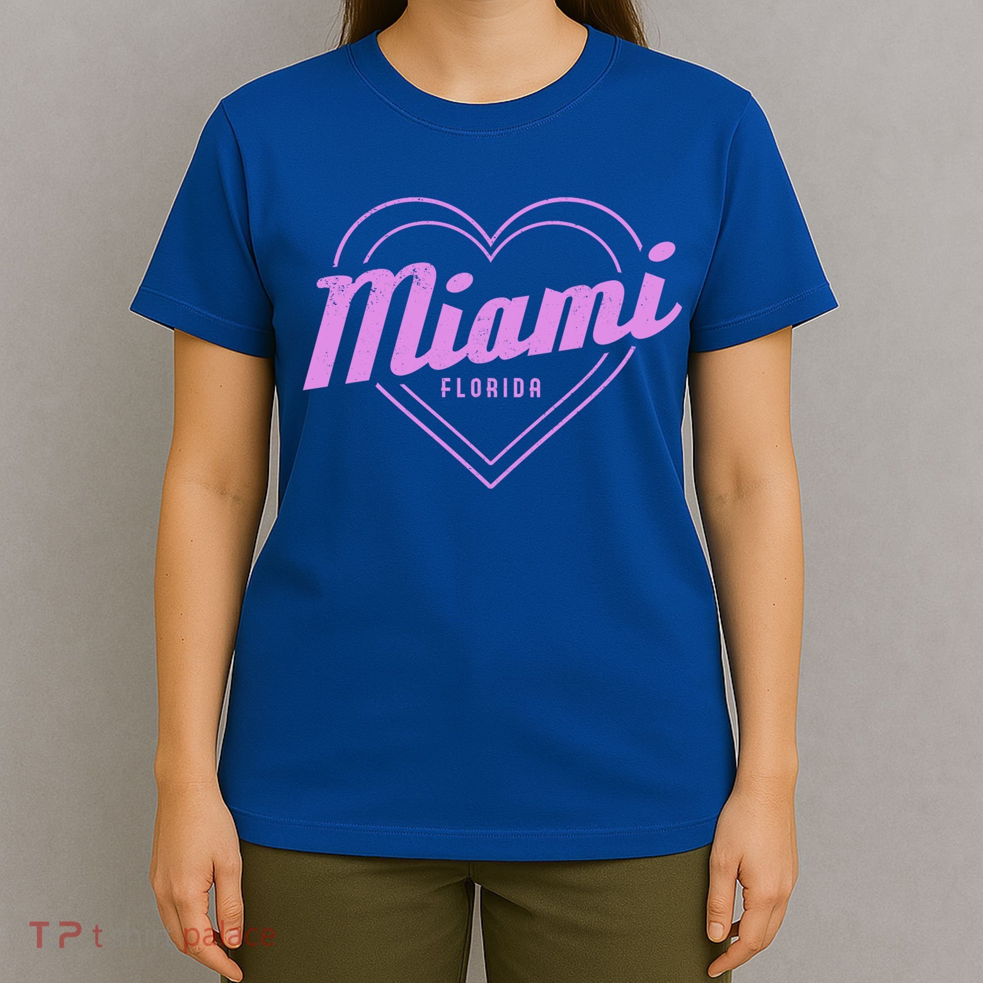 Miami Florida Heart Pride Girls Fl Miami Gift T-Shirt