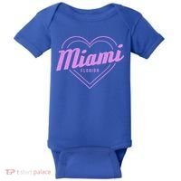 Miami Florida Heart Pride Girls Fl Miami Gift Baby Bodysuit thumb 0