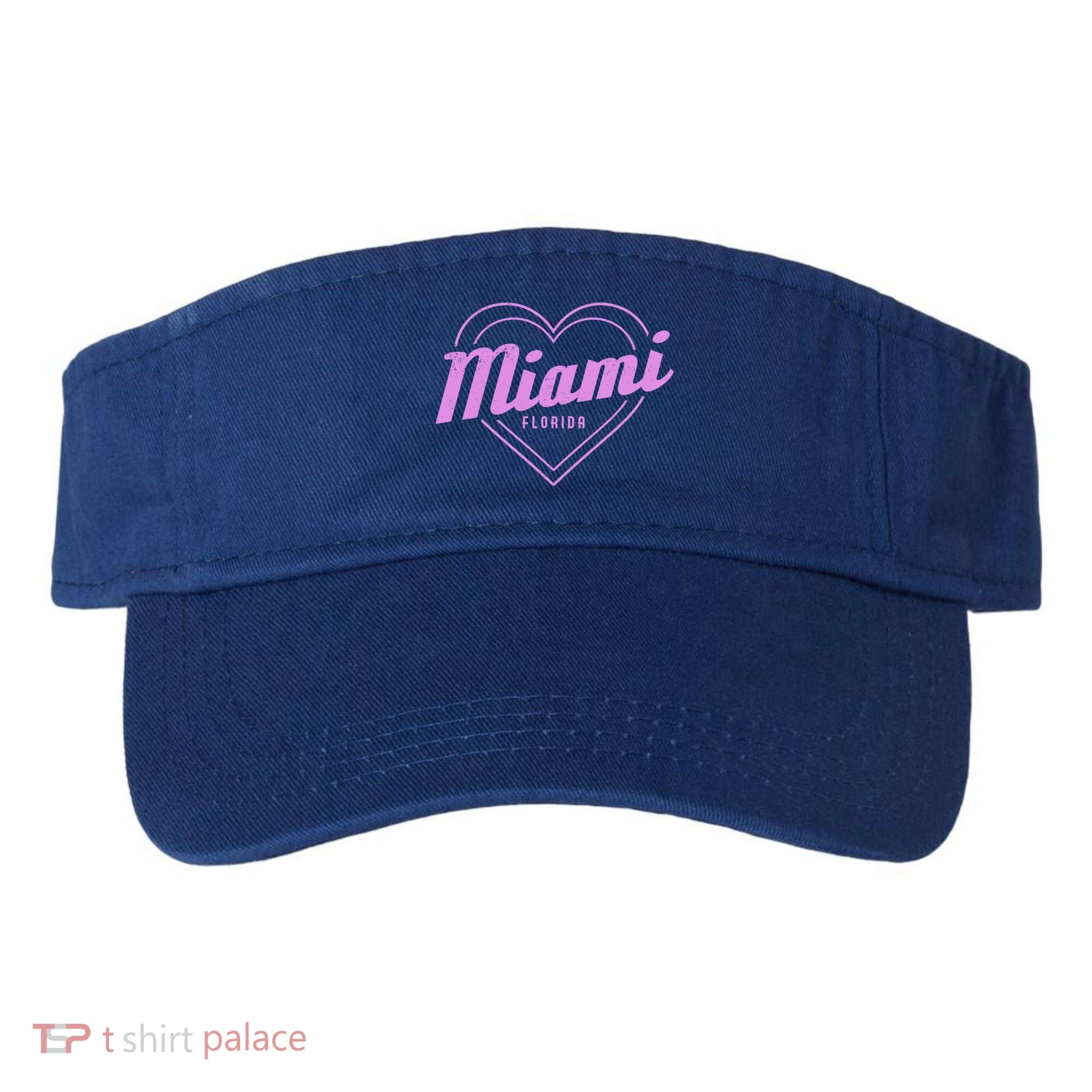 Miami Florida Heart Pride Girls Fl Miami Gift Visor