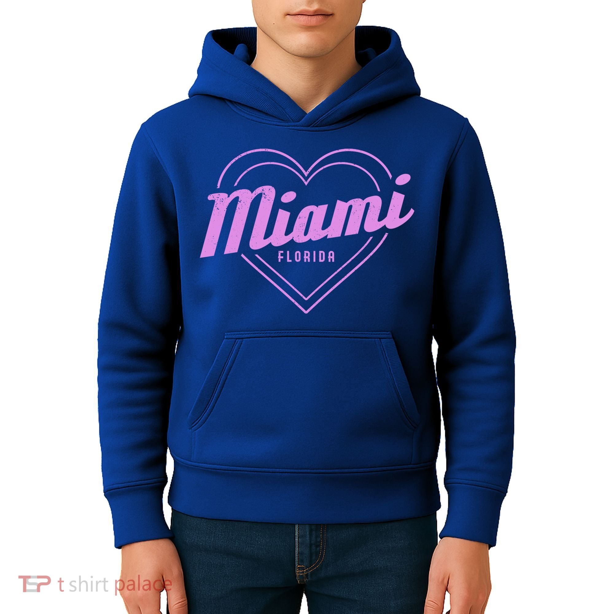Miami Florida Heart Pride Girls Fl Miami Gift Kids Hoodie