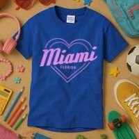 Miami Florida Heart Pride Girls Fl Miami Gift Kids T-Shirt thumb 3