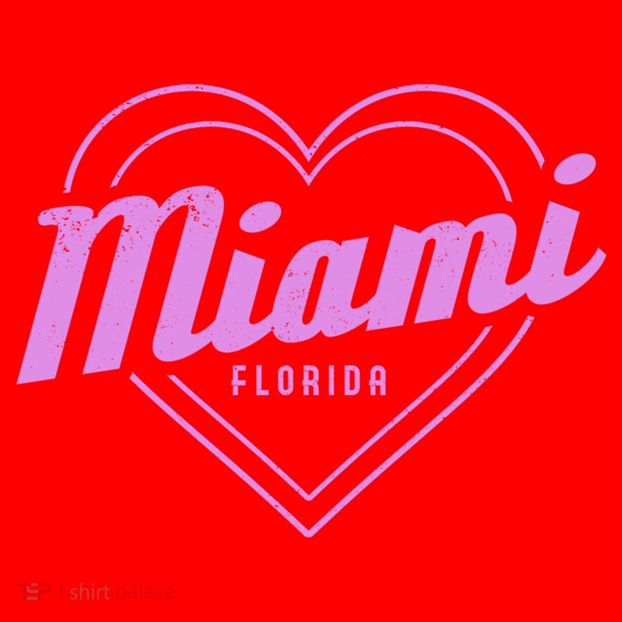 Miami Florida Heart Pride Girls Fl Miami Gift Santa Hat