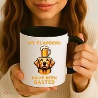 My Flabbers Have Been Gasted Distressed Retro Funny Dog Coffee Mug thumb 3