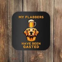 My Flabbers Have Been Gasted Distressed Retro Funny Dog Coaster thumb 0