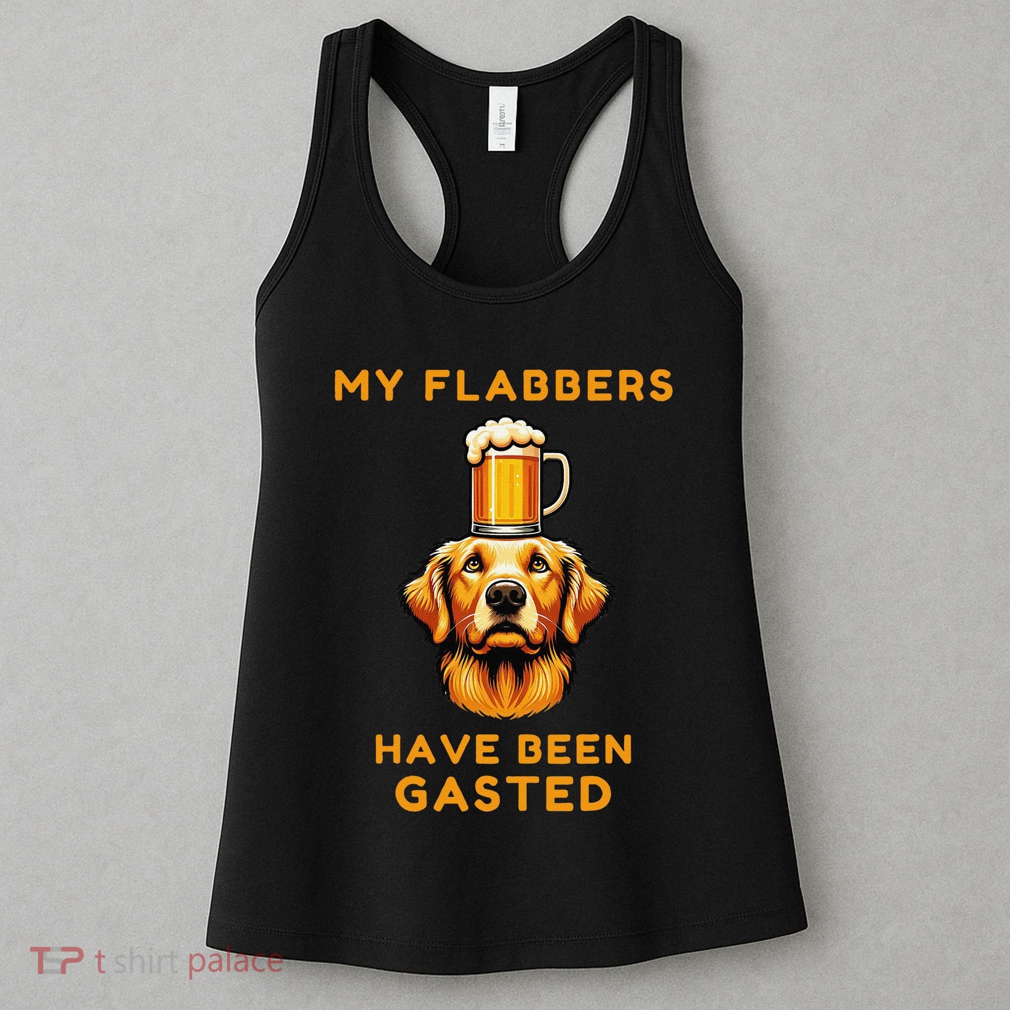 My Flabbers Have Been Gasted Distressed Retro Funny Dog Women's Tank Top