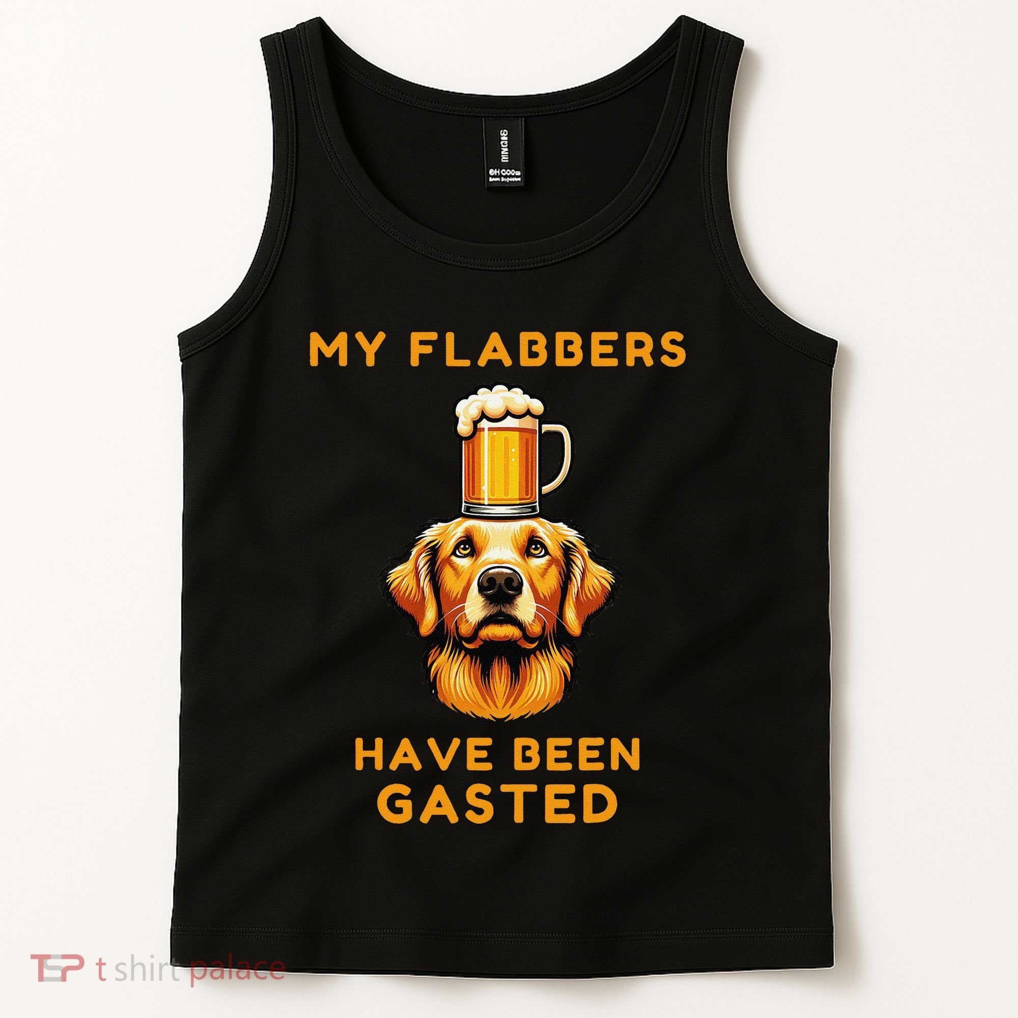My Flabbers Have Been Gasted Distressed Retro Funny Dog Tank Top