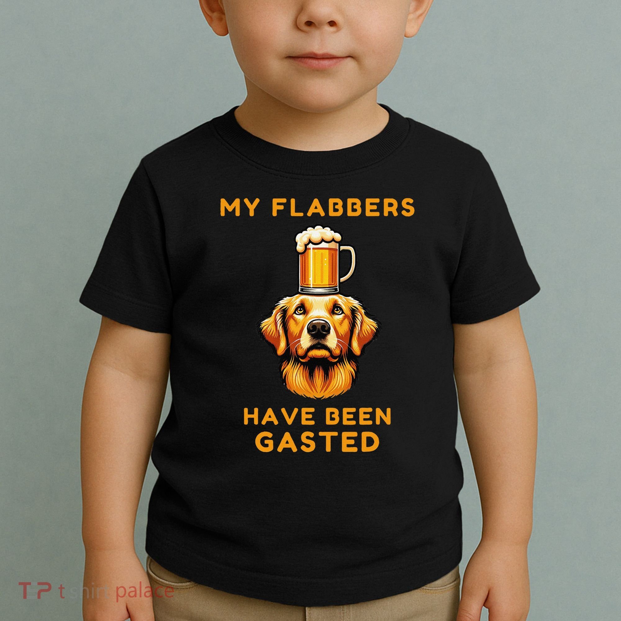 My Flabbers Have Been Gasted Distressed Retro Funny Dog Toddler T-Shirt