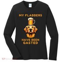My Flabbers Have Been Gasted Distressed Retro Funny Dog Women's Long Sleeve Shirt thumb 0