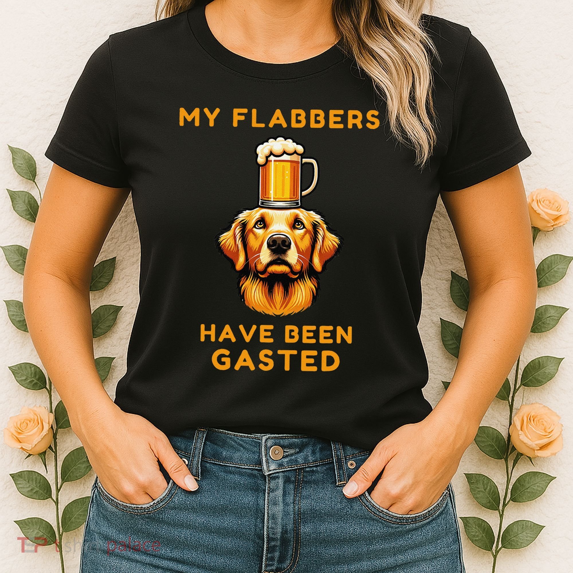 My Flabbers Have Been Gasted Distressed Retro Funny Dog Women's T-Shirt