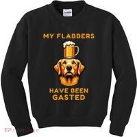 My Flabbers Have Been Gasted Distressed Retro Funny Dog Kids Sweatshirt thumb 0