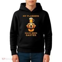 My Flabbers Have Been Gasted Distressed Retro Funny Dog Kids Hoodie thumb 4