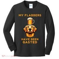 My Flabbers Have Been Gasted Distressed Retro Funny Dog Kids Long Sleeve Shirt thumb 0