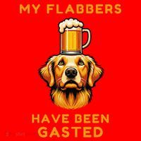 My Flabbers Have Been Gasted Distressed Retro Funny Dog Santa Hat thumb 1